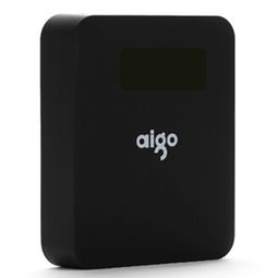 aigo爱国者电子科技公司出品 移动电源 智能电源 充电宝 tn104 10000毫安 黑色 官方标配 l002 1.2米 安卓小面数据移动电源产品图片1