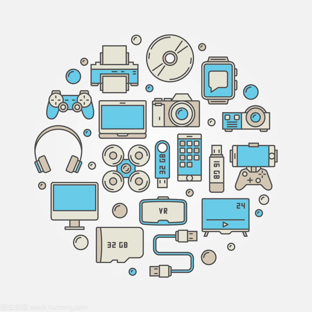 小玩意圆 色彩与电子的插画交响曲